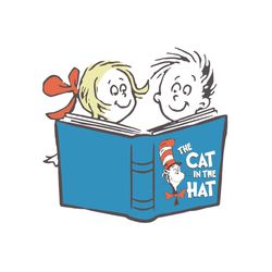 read across america cat in the hat svg, dr seuss svg, across america svg, books svg, reading svg, love reading, dr seuss