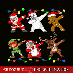 crs17102301-christmas dabbing santa elf and friends boys kids dab xmas png