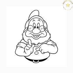 doc svg free, 7 dwarfs svg, snow white svg, instant download, cartoon svg, outline svg, free svg files disney, free vect