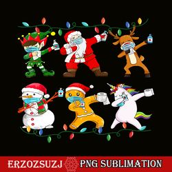 crs17102302-christmas dabbing santa elf friends face mask boys kids xmas png