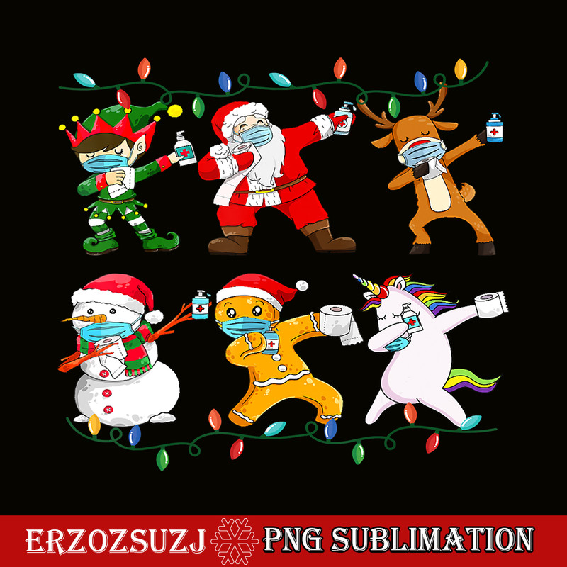 CRS17102302-Christmas Dabbing Santa Elf Friends Face Mask Boys Kids Xmas PNG.png
