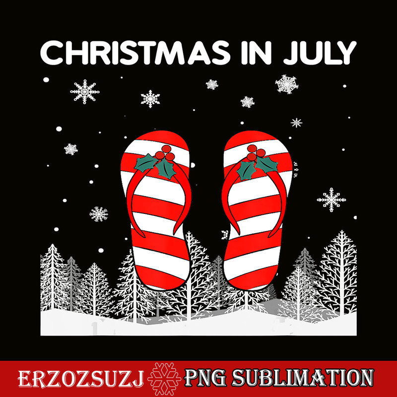 CRS17102311-Christmas In July Ugly Xmas Santa Flip Flops Summer Vacation PNG.png