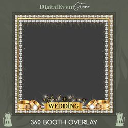360 overlay videobooth wedding 360 gold rings selfie 360 diamonds photobooth 360 bday party 360 custom template 360 love