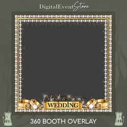 360 overlay videobooth wedding 360 gold rings selfie 360 diamonds photobooth 360 bday party 360 custom template 360 love