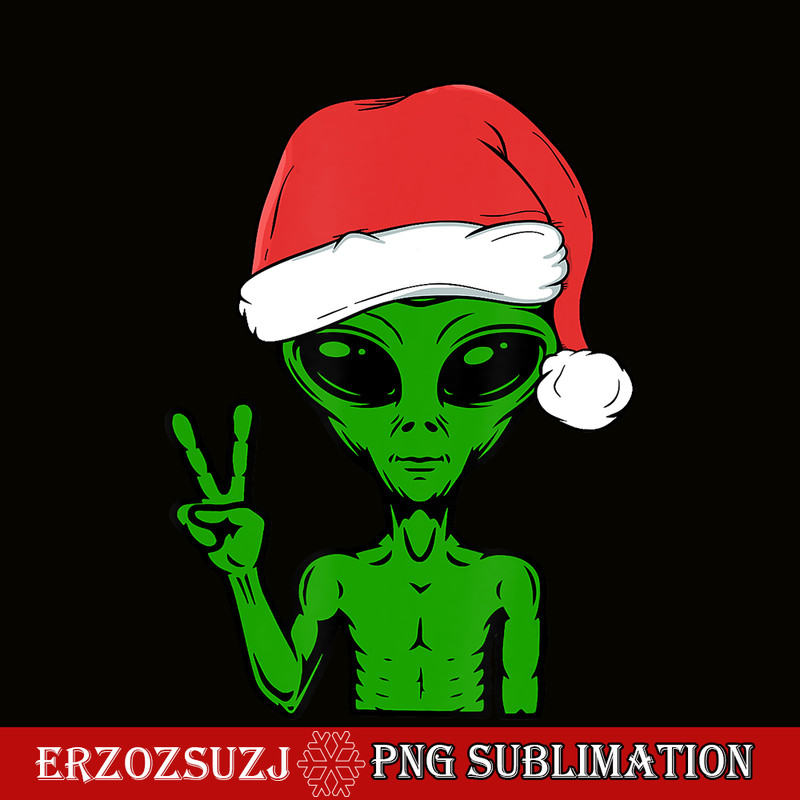 CRS17102313-Christmas Kids Boys Men Funny Xmas Gifts Alien Santa PNG.png