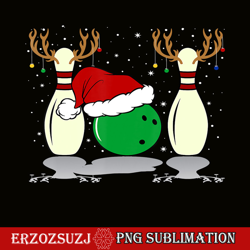CRS171023145-Family Matching Christmas PNG, Pajama Bowling Santa PNG, Xmas Gift PNG.png