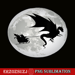 christmas santa claus png, flying past the moon with dragon png, santa claus png