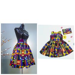Mommy And Daughter Outfits, Family Outfits, Wedding, Birthday Party Gift Dress, African Print Dress, Stocking Fillers