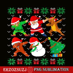 dabbing christmas png, ugly xmas santa dab squad png, kids boys gift png
