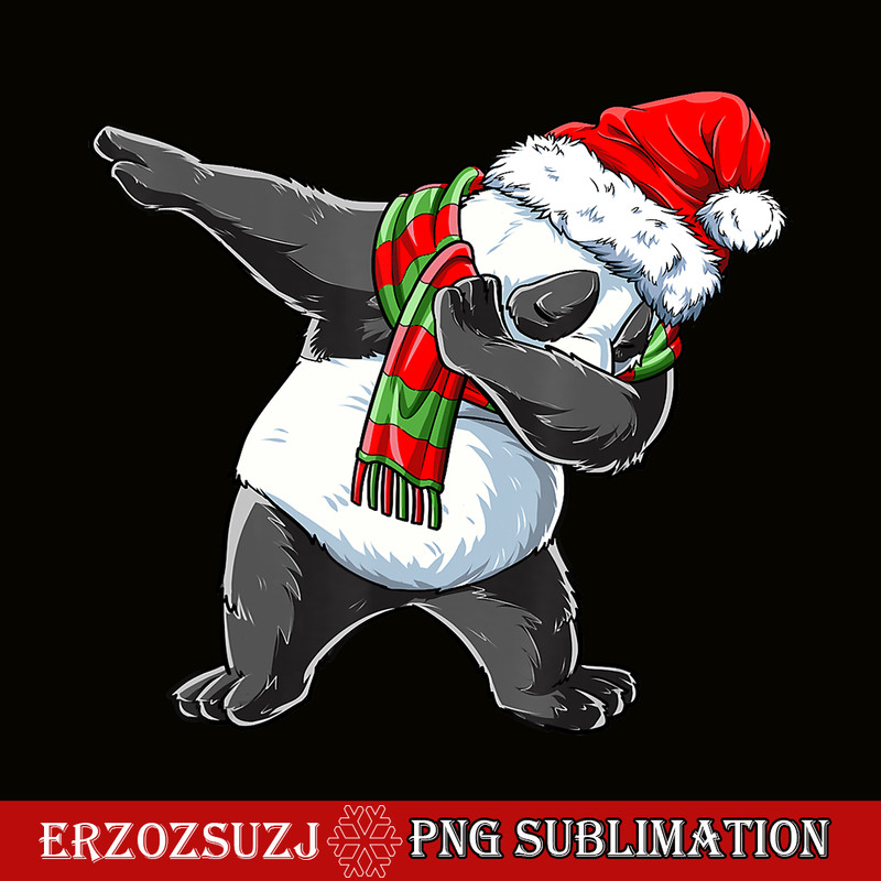 CRS17102381-Dabbing Panda Santa PNG, Christmas Kids Boys PNG, Men Xmas Bear Lover PNG.png