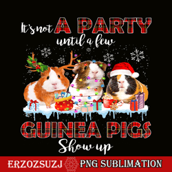 it's not a party until a few guinea pigs santa show up png, xmaspng, christmas quotes png