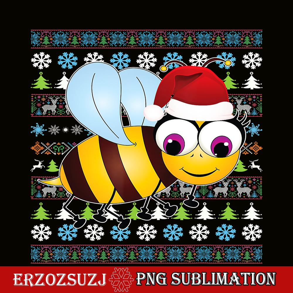 CRS201023129-Merry Christmas PNG, Bee Ugly Santa Claus PNG, Xmas Family PNG.png