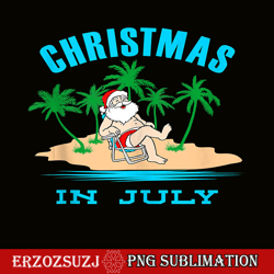 merry christmas in july png, funny santa png, xmas party gift png