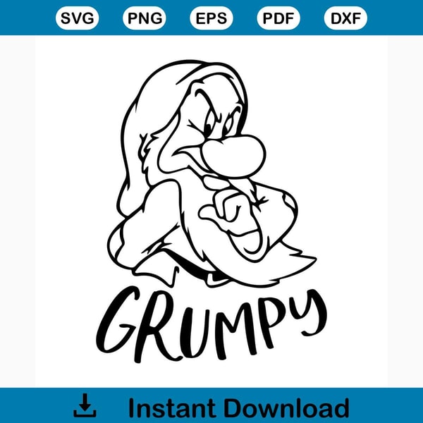 Grumpy svg free, trending svg, disney svg, snow white and th - Inspire ...