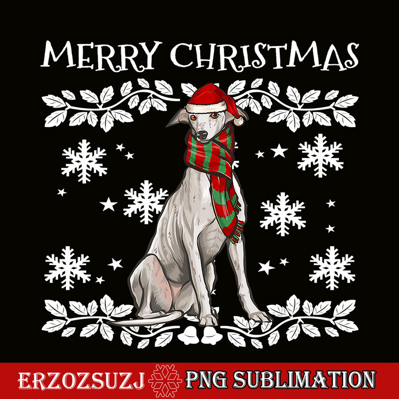 CRS201023144-Merry Christmas PNG, Ornament Greyhound Xmas PNG, Lovely Santa PNG.png