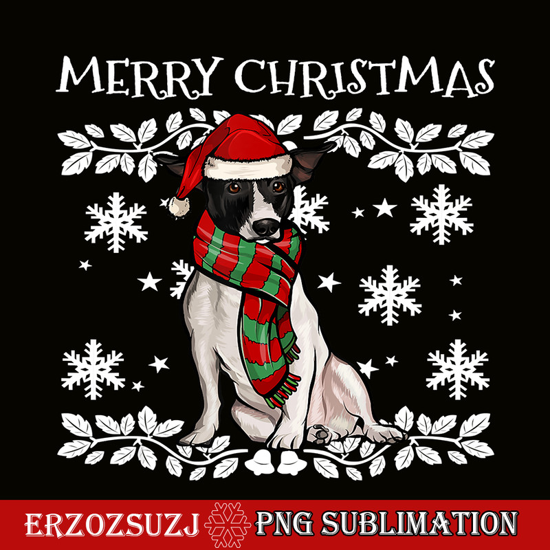 CRS201023147-Merry Christmas PNG, Ornament Rat Terrier Xmas PNG, Handsome Santa Dog PNG.png