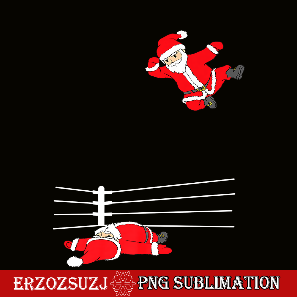CRS20102327-Funny Christmas Santa PNG, Wrestling Xmas PNG, Santa Claus PNG.png
