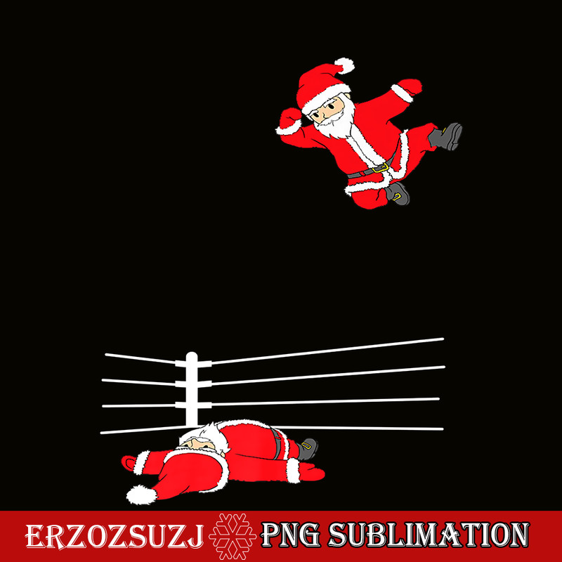 CRS20102327-Funny Christmas Santa PNG, Wrestling Xmas PNG, Santa Claus PNG.png