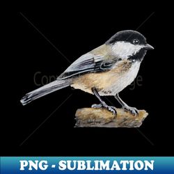 Chickadee Drawing 4 no background - Aesthetic Sublimation Digital File - Create with Confidence