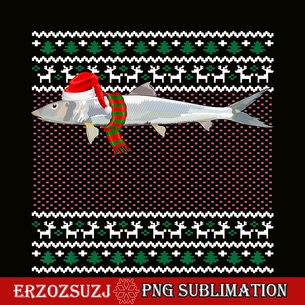 CRS20102362-Funny Xmas Santa Hat PNG, Bonefish Ugly Christmas PNG, Christmas Vibes PNG.png