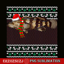 funny xmas santa hat png, goliath grouper ugly christmas png, christmas holiday png