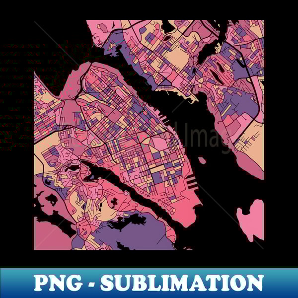 Halifax Map Pattern in Purple Pink - Trendy Sublimation Dig - Inspire ...