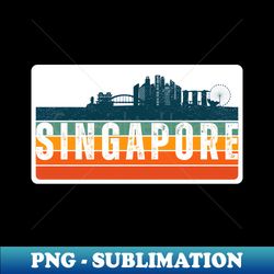 retro singapore - Unique Sublimation PNG Download - Revolutionize Your Designs