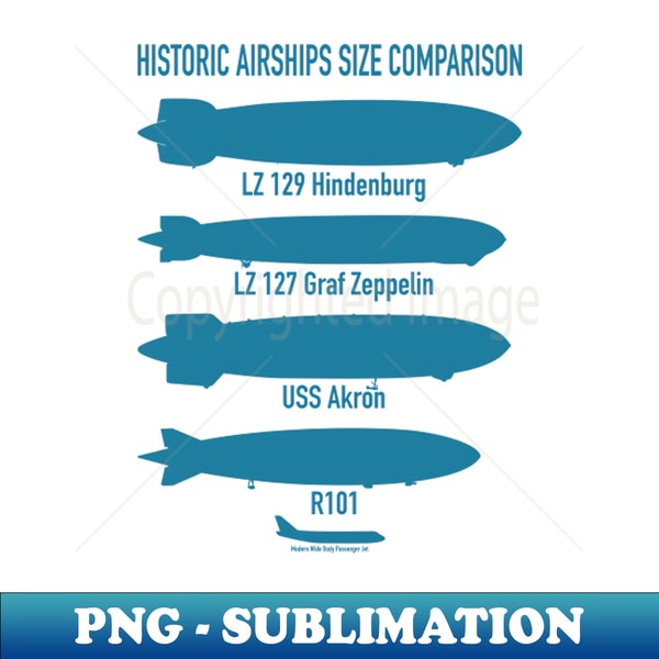 Historic Airships Hindenburg Graf Akron R101 Infographic Dia - Inspire ...