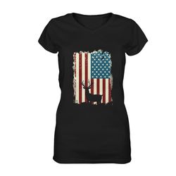 american deer hunting ez03 2808 women v-neck t-shirt