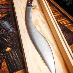 custom handmade d2 steel kukri knife full tang hunting | camping knife