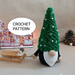 Crochet pattern Christmas gnome, Christmas Ornaments Crochet Patterns, Christmas tree Gnome Crochet Patern, Christmas am