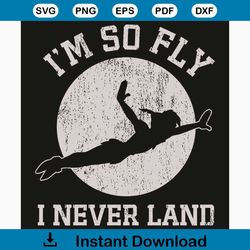 i am so fly svg, i never land svg, peter pan svg, peter pan shirt, peter pan gift, peter pan fly svg, peter pan cartoon