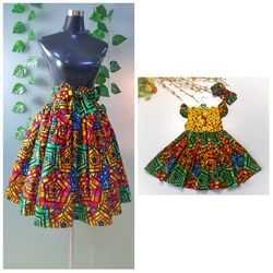 Mommy And Me Outfits, Family Outfits, Wedding, Birthday Party Gift Dress, African Print Dress, Stocking Fillers