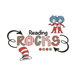 reading rocks dr seuss svg, dr seuss svg, reading rocks svg, thing 1 thing 2 svg, cat in the hat svg, dr seuss, dr seuss