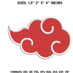 akatsuki cloud embroidery design file pes. anime embroidery design. naruto embroidery pattern naruto embroidery btother