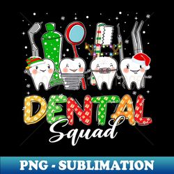 Dental Squad Christmas Teeth Santa Reindeer Lights - PNG Sublimation Digital Download - Add a Festive Touch to Every Day