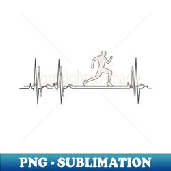 Heartbeat Running - I Love Running - High-Resolution PNG Sublimation File - Transform Your Sublimation Creations