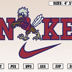Nike x Liberty Flames Embroidery Designs, NCAA Embroidery Design File Instant Download