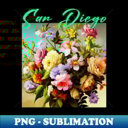 san diego flower - aesthetic sublimation digital file - perfect for sublimation mastery