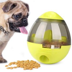Dog Food Balls Tumbler Pet Puppy Feeder Dispenser Bowl Toy Leak Food Interactive Pet Tumbler Feeder Food
