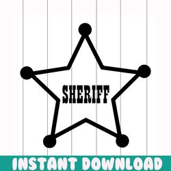 sheriff badge svg free, toy story svg, disney svg, instant download, silhouette cameo, shirt design, sheriff woody badge