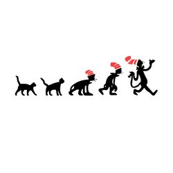 cat in the hat evolution svg, dr seuss svg, cat in the hat svg, cat svg, cat evolution svg, evolution svg, cat in the ha