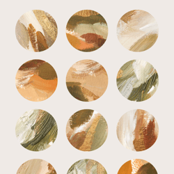 12 beige green gold luxury elegant abstract instagram highlight icons. minimalist instagram highlights images.