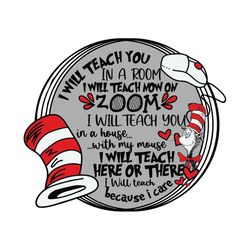 i will teach you in a room i will teach now on zoom svg, trending svg, dr seuss svg, dr seuss 2021 svg, thing svg, cat i