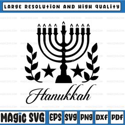hanukkah svg, leaves and stars hanukkah, jewish hanukkah leaves and stars, hanukkah clip art, menorah svg, hanukkah cut