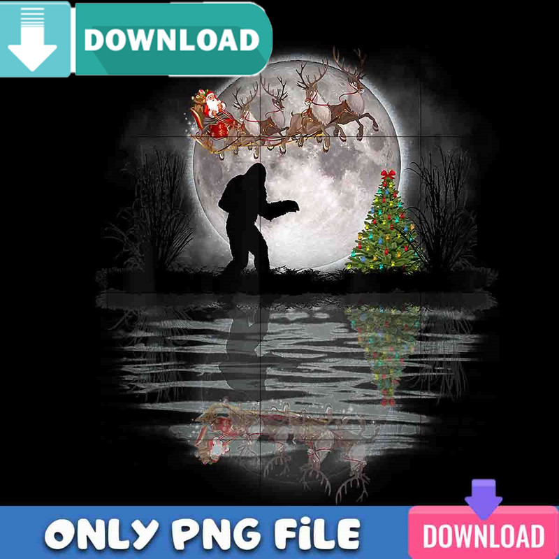 Bigfoot Christmas PNG Perfect Files Design Download.jpg