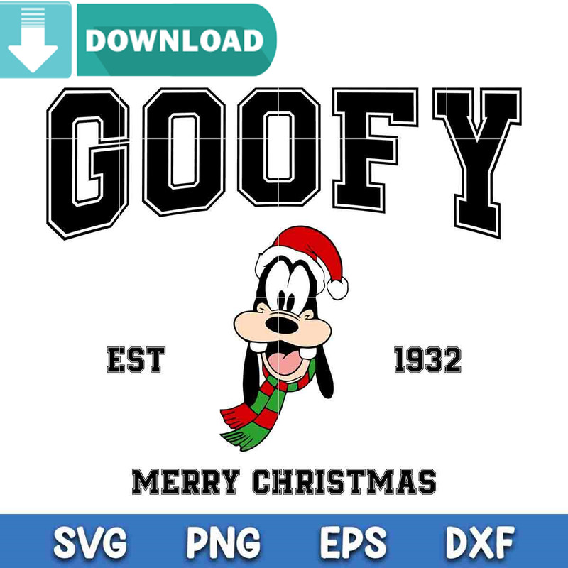 Goofy Merry Christmas SVG EPS DXF PNG.jpg.jpg