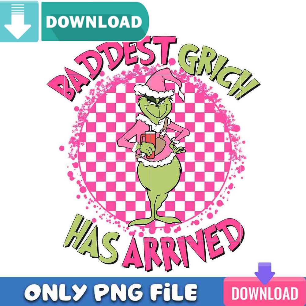 Grinch Has Arrived Pink Png Best Files Design Download.jpg