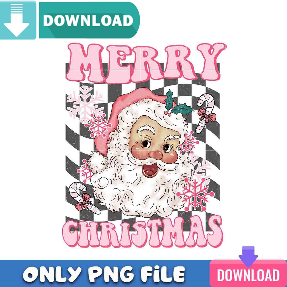 Merry Christmas Santa Pink Png Best Files Design Download.jpg