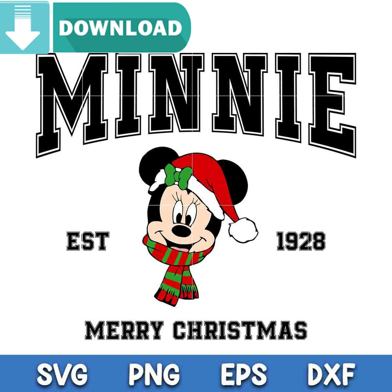 Minnie Merry Christmas SVG EPS DXF PNG.jpg.jpg